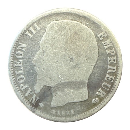 1 Franc 1856 A Paris - Napoléon III Tête nue - argent - B