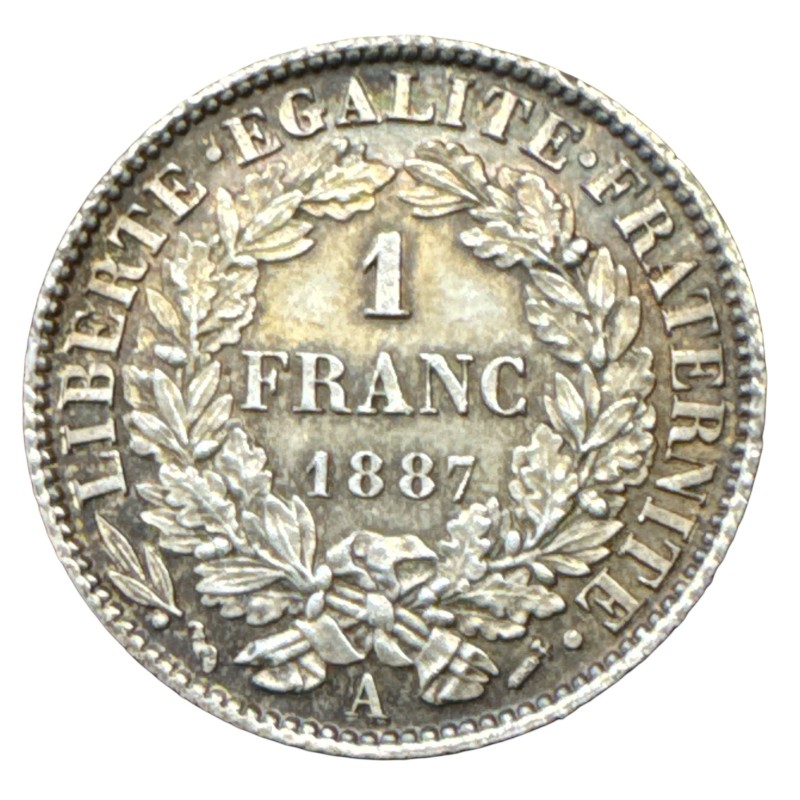 Cérès - 1 Franc - 1887 A Paris - SPL+