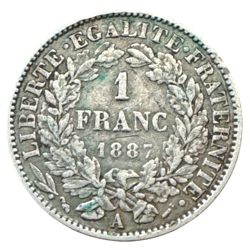 Cérès - 1 Franc - 1887 A Paris - TTB