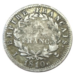 Napoléon empereur - 1 Franc - 1810 L Bayonne - L à gauche - B/TB 2