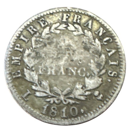 Napoléon empereur - 1 Franc - 1810 L Bayonne - L à gauche - B/TB
