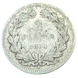 Louis philippe I - 2 Francs 1834 D Lyon - B/B+ 2