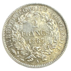 Cérès - 2 Francs - 1887 A Paris - SUP+ 2