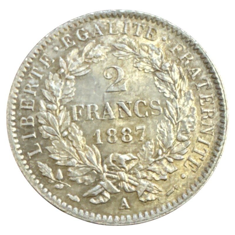 Cérès - 2 Francs - 1887 A Paris - SUP+