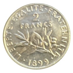 2 Francs Semeuse - 1899 - argent - TTB
