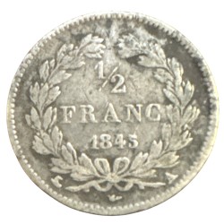 1/2 Franc Louis Philippe I - 1845 A Paris - TB 2