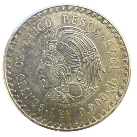 Mexique - 5 Pesos 1948 - argent - SUP