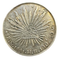 Mexique - 8 Reales 1881 Mo Mh Mexico - argent - TB/TB+