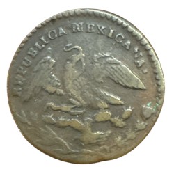 Mexique - 1/4 Real 1834 Mexico - aigle - cuivre - TB+ 2