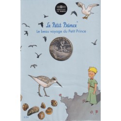10 Euro 2016 - Le Petit Prince - N°3/24 - ballade en pinasse et oiseaux - le beau voyage du Petit prince - argent