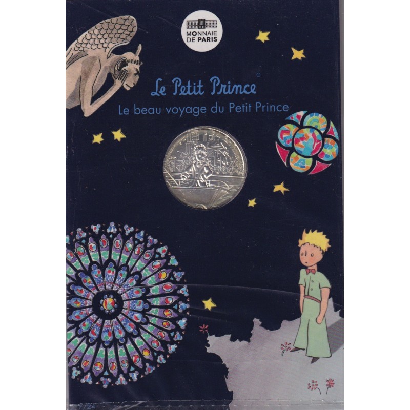 10 Euro 2016 - Le Petit Prince - N°7/24 - Visite Notre-dame - le beau voyage du Petit prince - argent