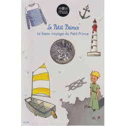 10 Euro 2016 - Le Petit Prince - N°13/24 - Fait de la voile - le beau voyage du Petit prince - argent