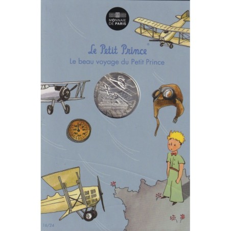 10 Euro 2016 - Le Petit Prince - N°16/24 - en avion - le beau voyage du Petit prince - argent