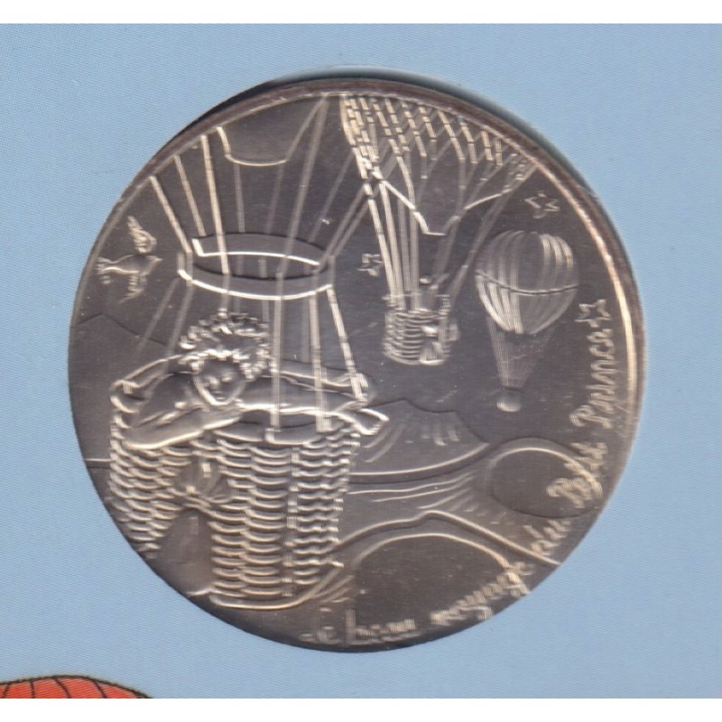 10 Euro 2016 - Le Petit Prince - N°19/24 - ballade en montgolfière - le beau voyage du Petit prince - argent