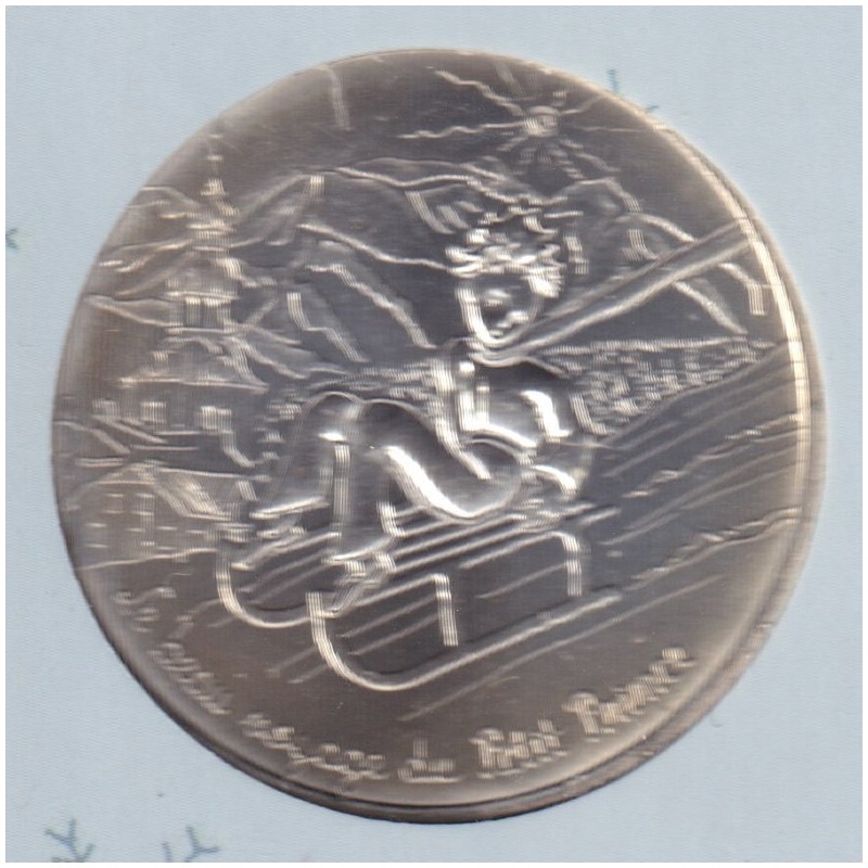 10 Euro 2016 - Le Petit Prince - N°24/24 - Fait de la luge - le beau voyage du Petit prince - argent
