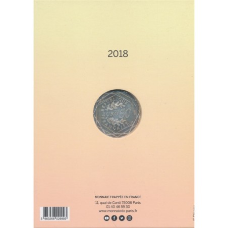 50 Euro 2018 - Mickey et la France - Mickey à l'université - argent 41g 0,900 - FDC