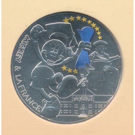 50 Euro 2018 - Mickey et la France - Mickey à l'université - argent 41g 0,900 - FDC