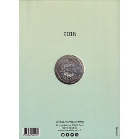 50 Euro 2018 - Mickey et la France - Mickey et champs élysées - argent 41g 0,900 - FDC