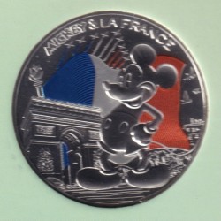 50 Euro 2018 - Mickey et la France - Mickey et champs élysées - argent 41g 0,900 - FDC