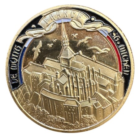 Dept50 - Medaille - Mont st michel - en couleur