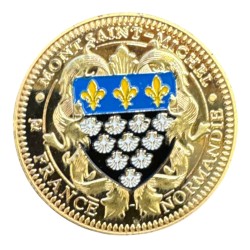 Dept50 - Medaille - Mont st michel - en couleur 2