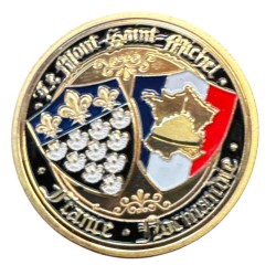 Dept50 - Medaille - Mont st michel - en couleur 2