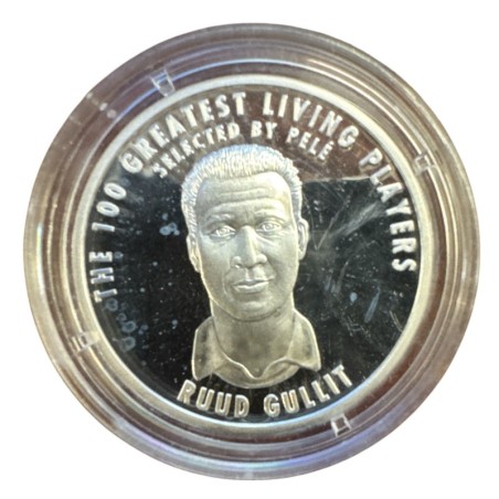 Médaille - Ruud Gullit - 100 meilleurs joueurs de football par Pelé - FIFA 100 ans - argent