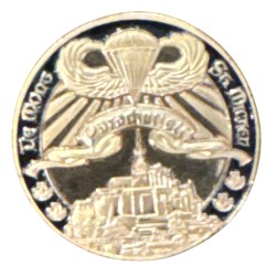 Dept50 - Medaille - Mont st michel parachutiste - en couleur