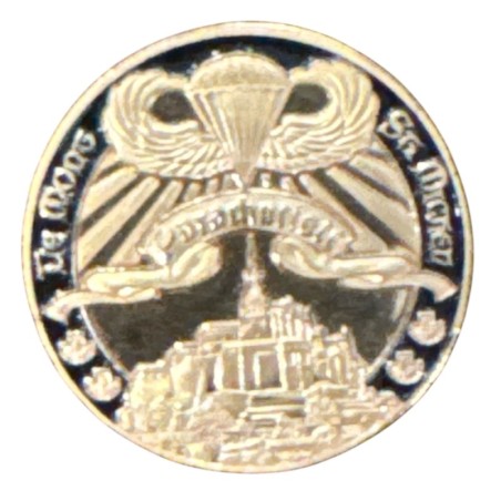 Dept50 - Medaille - Mont st michel parachutiste - en couleur