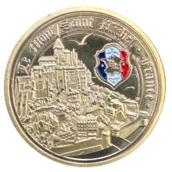 Dept50 - Medaille - Mont st michel avec écusson - en couleur