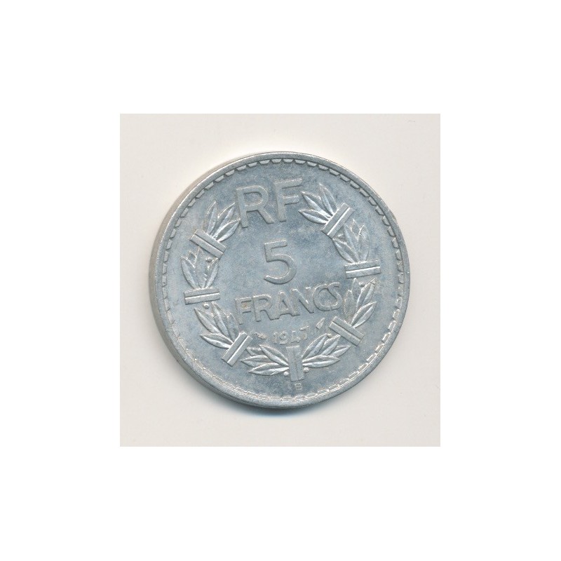 5 Francs Lavrillier - 1947 B - 9 fermé
