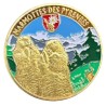 Médaille - Pyrénées - marmottes - 34mm