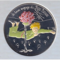 50 Euro 2016 - Le Petit Prince avec la rose - le beau voyage du petit prince - argent colorisé