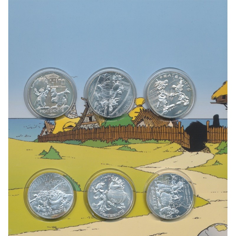 Coffret Astérix et les valeurs de la république - 24 x 10 Euro - argent  - Monnaie de Paris