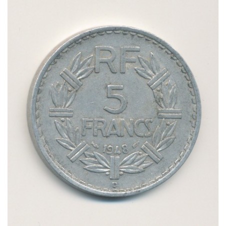 5 Francs Lavrillier - 1948 B - 9 ouvert