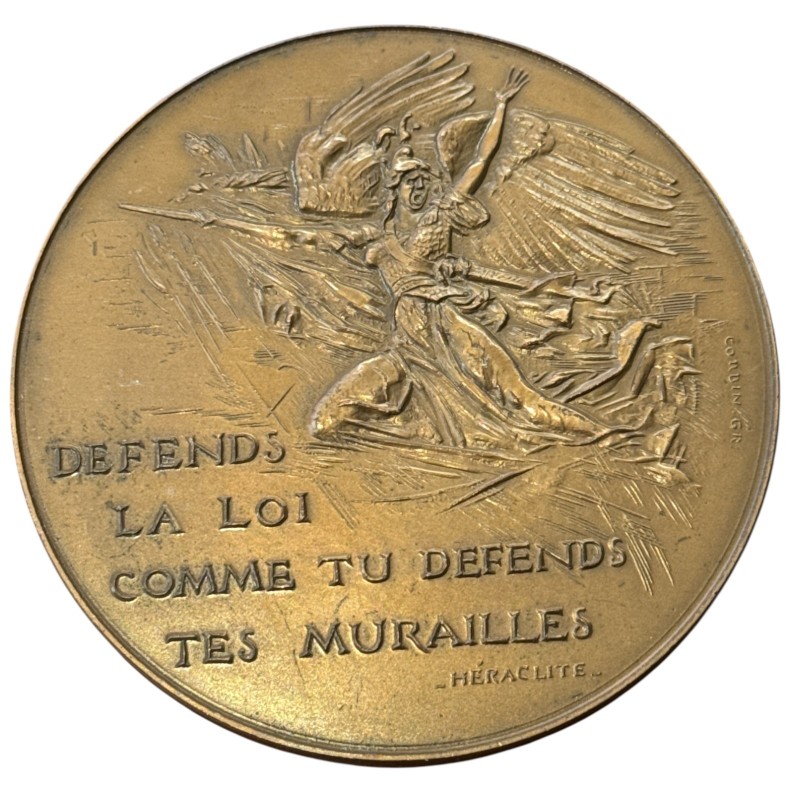 Médaille - Droits de l'homme et du citoyen - Graveur Corbin Raymond - bronze 89mm - 1979 - SUP
