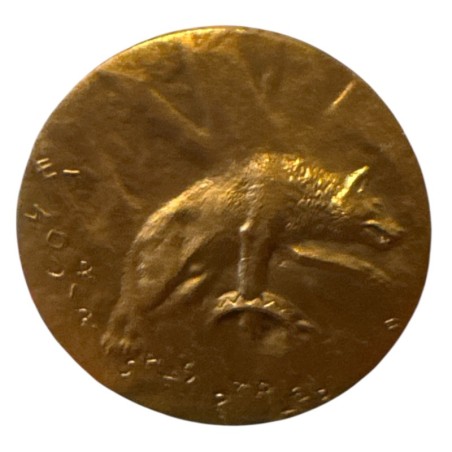 Médaille - Jean Moulin - 40e anniversaire de sa mort - 1983 - bronze 72mm - SUP