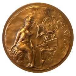 Médaille - André François - sculpteur - 1980 - cuivre 75mm - N°45/100 ex - SUP 2