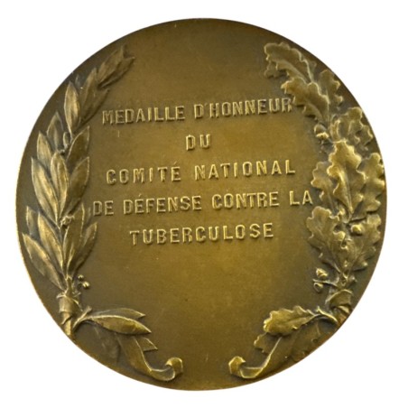 Médaille - Le baiser au soleil - défense contre la tuberculose - bronze 49mm - avec boite