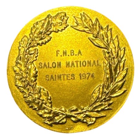 Médaille - Salon national Saintes 1974 - bronze 51mm - SUP