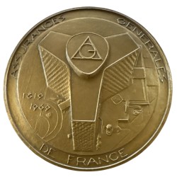 Médaille - 150e anniversaire Assurances générales de France - bronze 68mm - SUP 2
