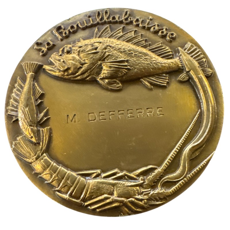 Médaille - Marseille - la bouillabaisse - bronze 68mm - TTB+