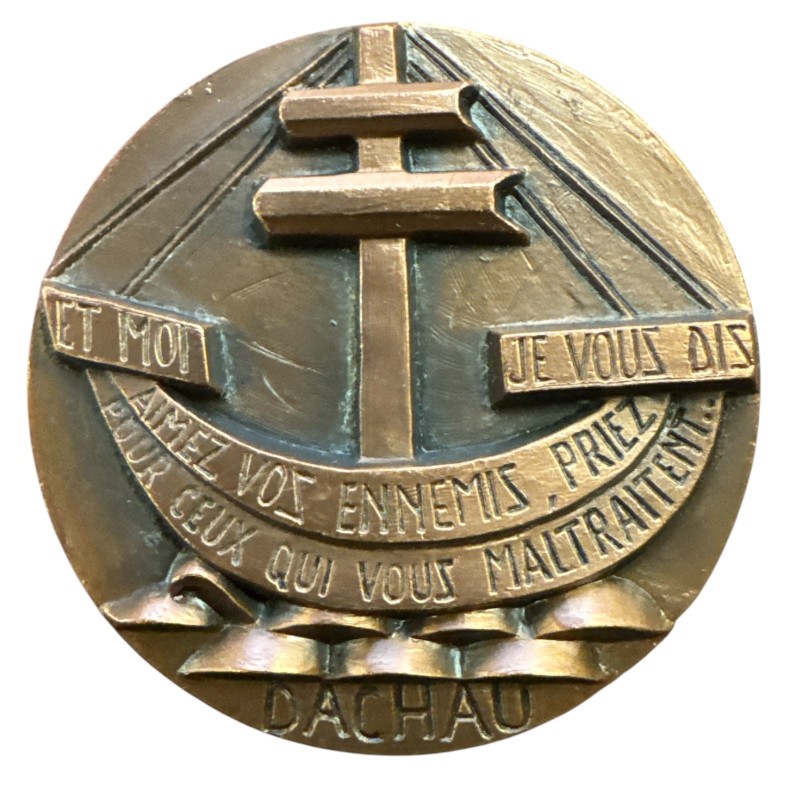 Médaille - Edmond Michelet - Ministre d'état 1899-1970 - Dachau - bronze 68mm - SUP