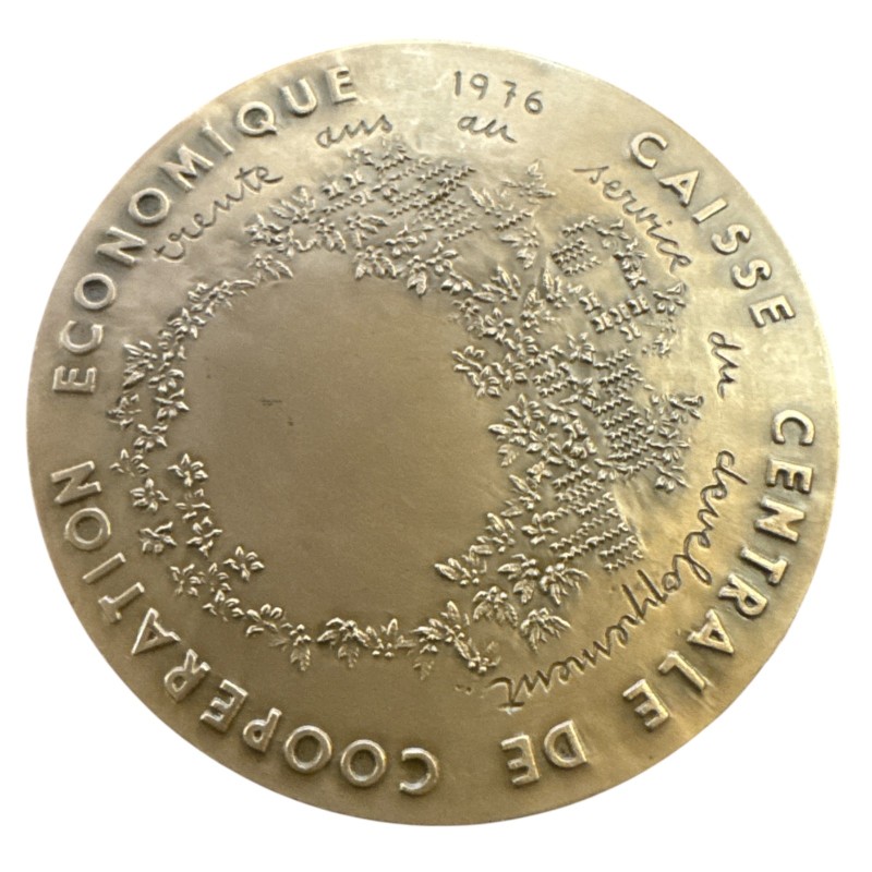 Médaille - Caisse centrale de coopération économique - 1976 - Demarchi - bronze 81mm - TTB+