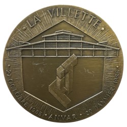 Médaille - Festival de l'industrie et de la technologie - La Villette - bronze 68mm - SUP  2
