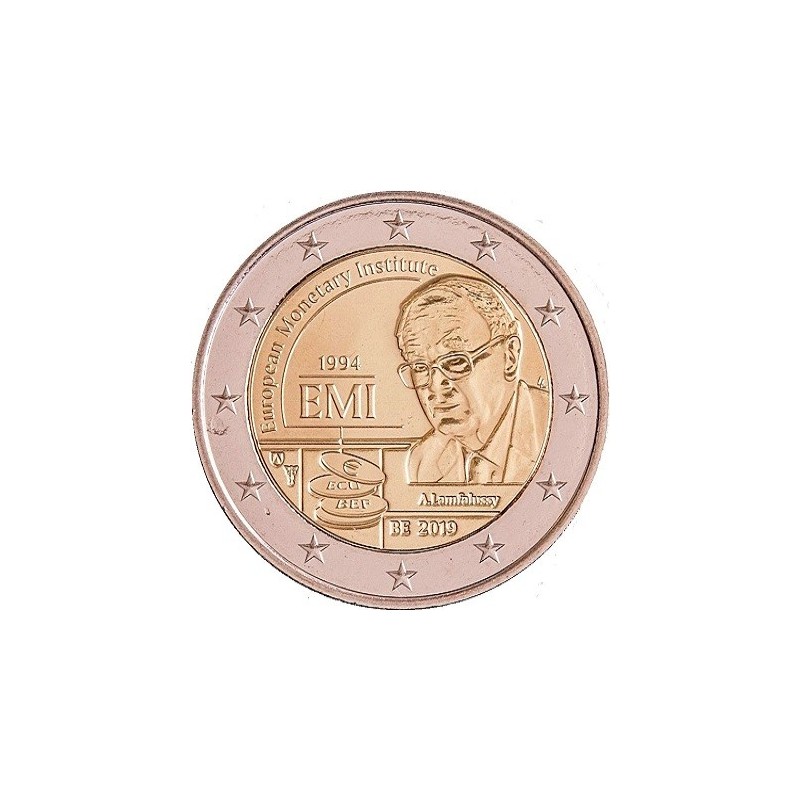 2 Euro Belgique 2019 - 25e anniversaire institut monétaire européen - sans coincard