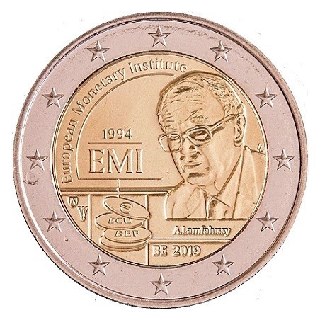 2 Euro Belgique 2019 - 25e anniversaire institut monétaire européen - sans coincard