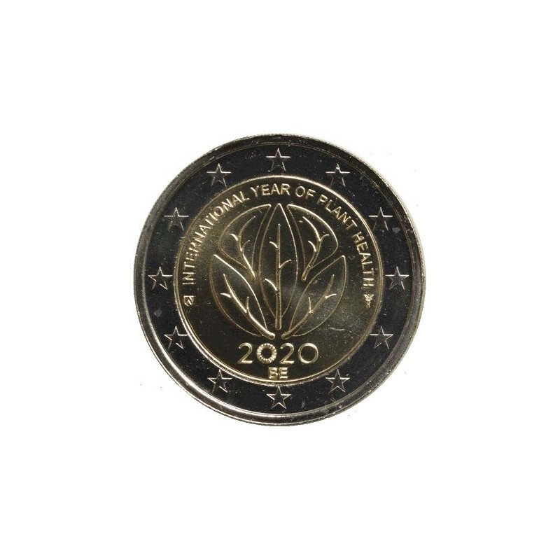 2 Euro Belgique 2020 - Année internationale de la santé des plantes - sans coincard