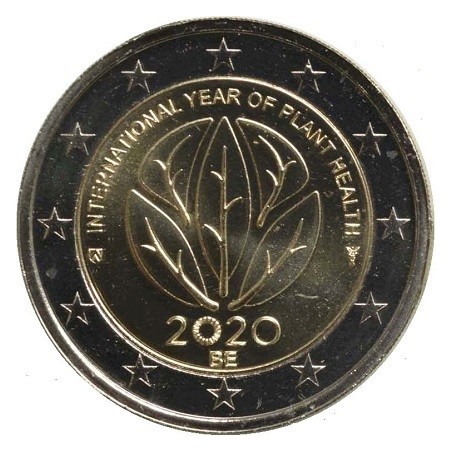 2 Euro Belgique 2020 - Année internationale de la santé des plantes - sans coincard