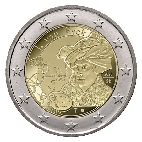 2 Euro Belgique 2020 - Jan Van Eyck - sans coincard